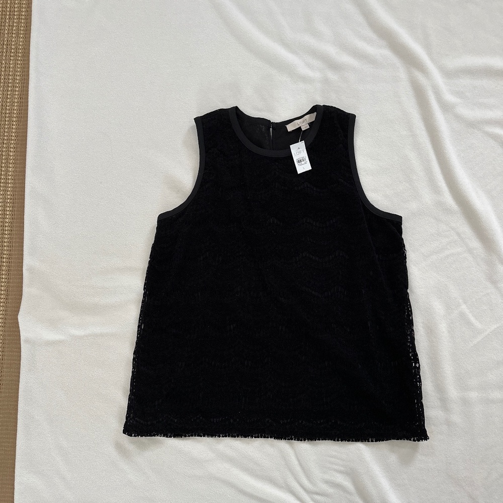 Black sleeveless brushed velvet top